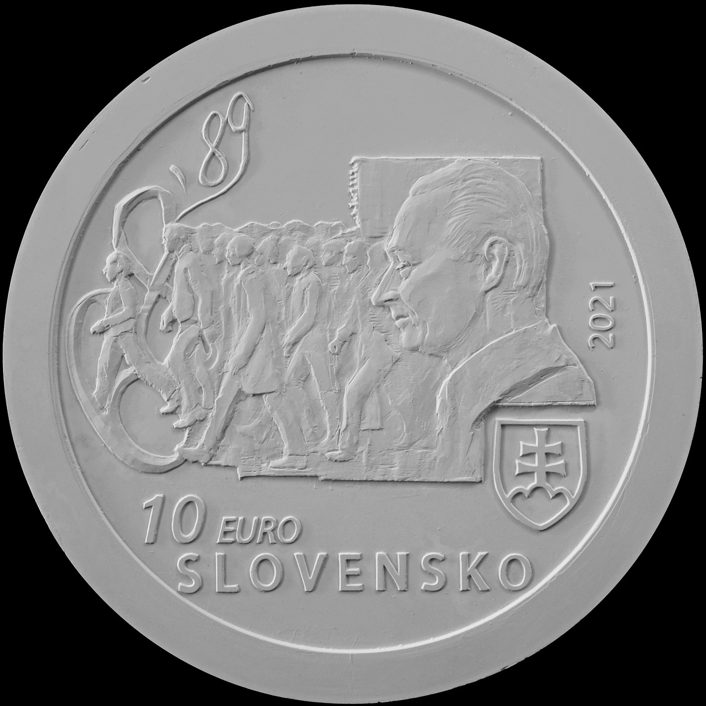 Bankovky a mince, Výsledky verejnej anonymnej súťaže na výtvarný striebornej zberateľskej euromince v nominálnej hodnote 10 eur k 100. výročiu narodenia Alexandra Dubčeka