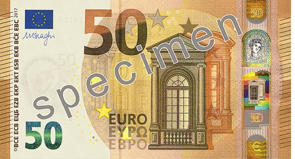 nová bankovka 20€ - predná strana