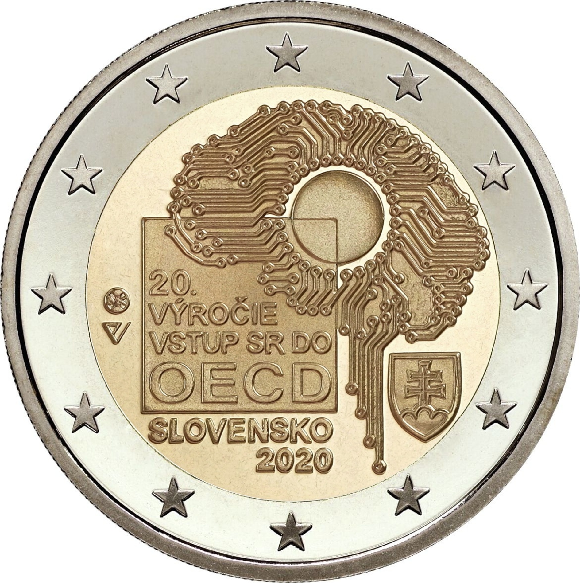 Banknotes and coins, 20th anniversary of the accession of the Slovak Republic to the Organisation for Economic Co-operation and Development (OECD)