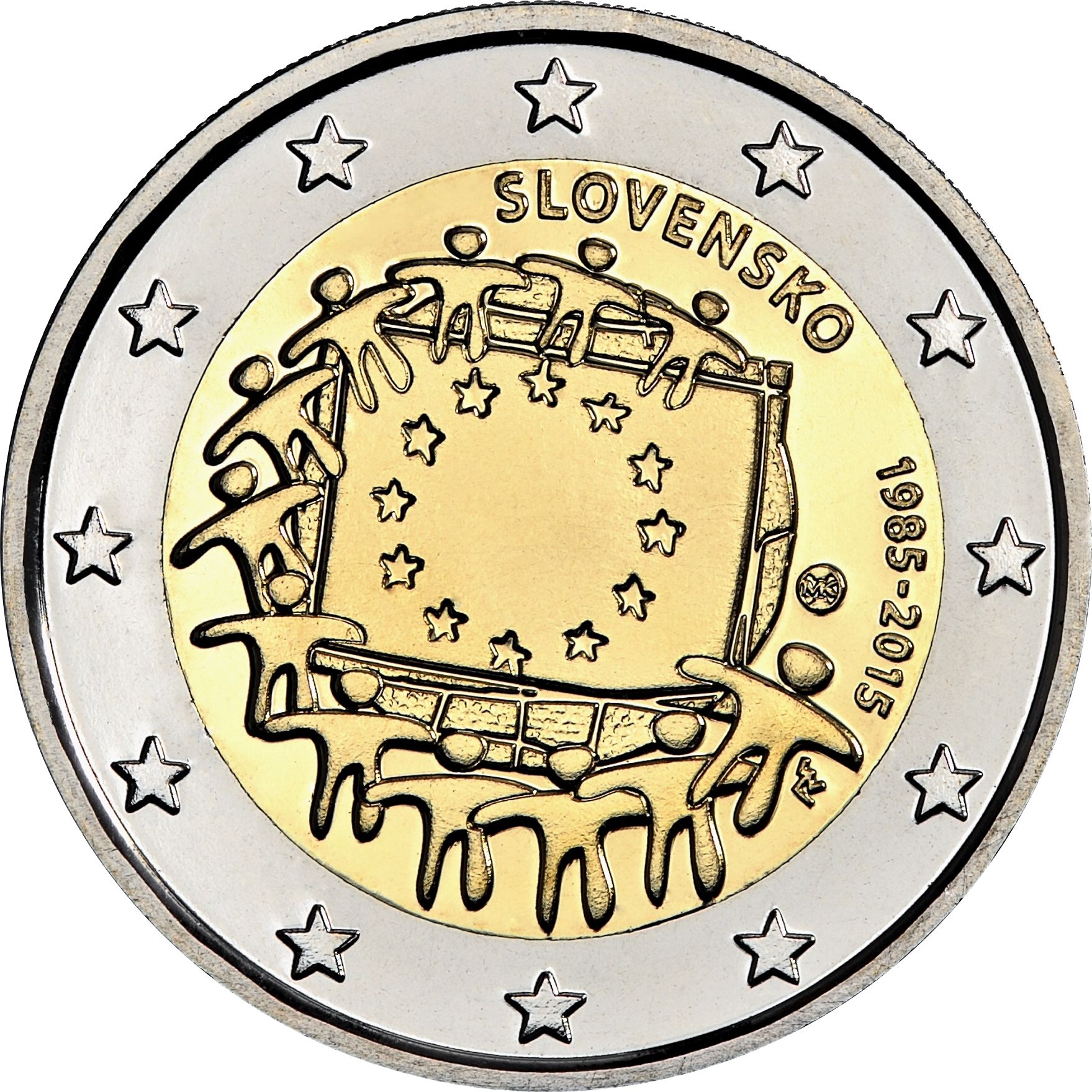 Bankovky a mince, 30. výročie vlajky Európskej únie