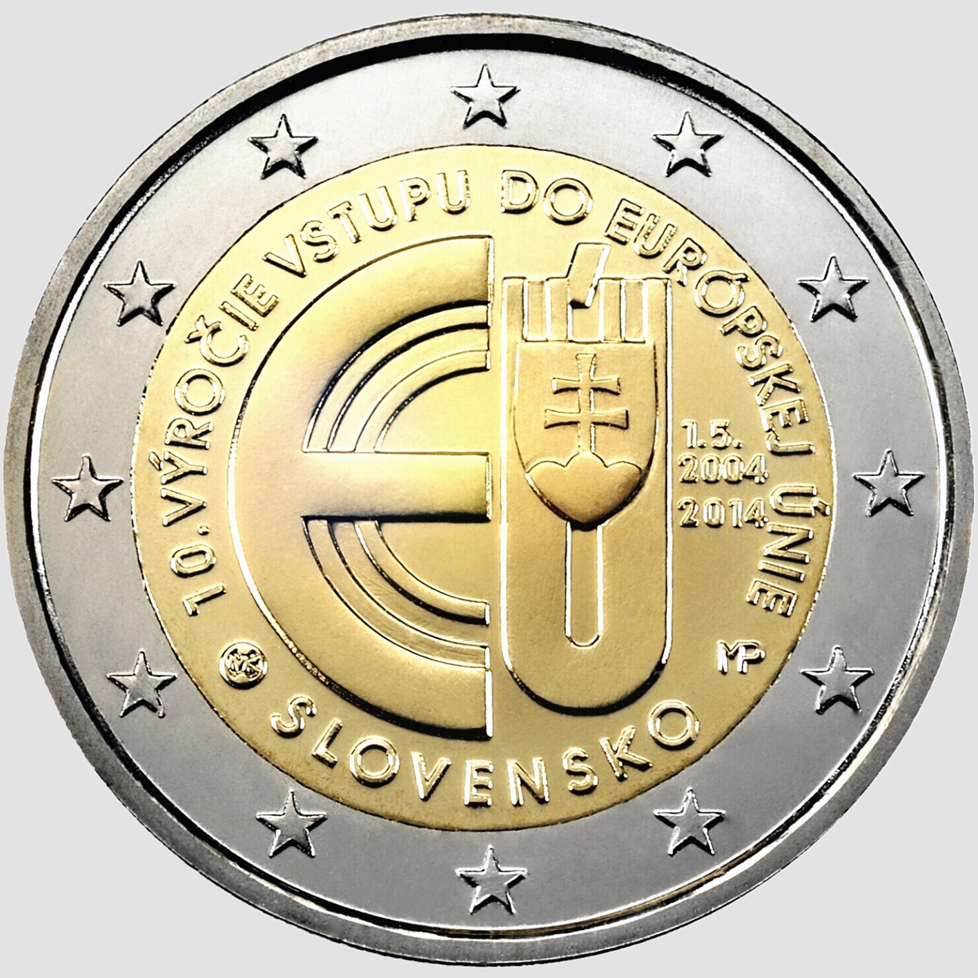 Bankovky a mince, 10. výročie vstupu Slovenskej republiky do Európskej únie