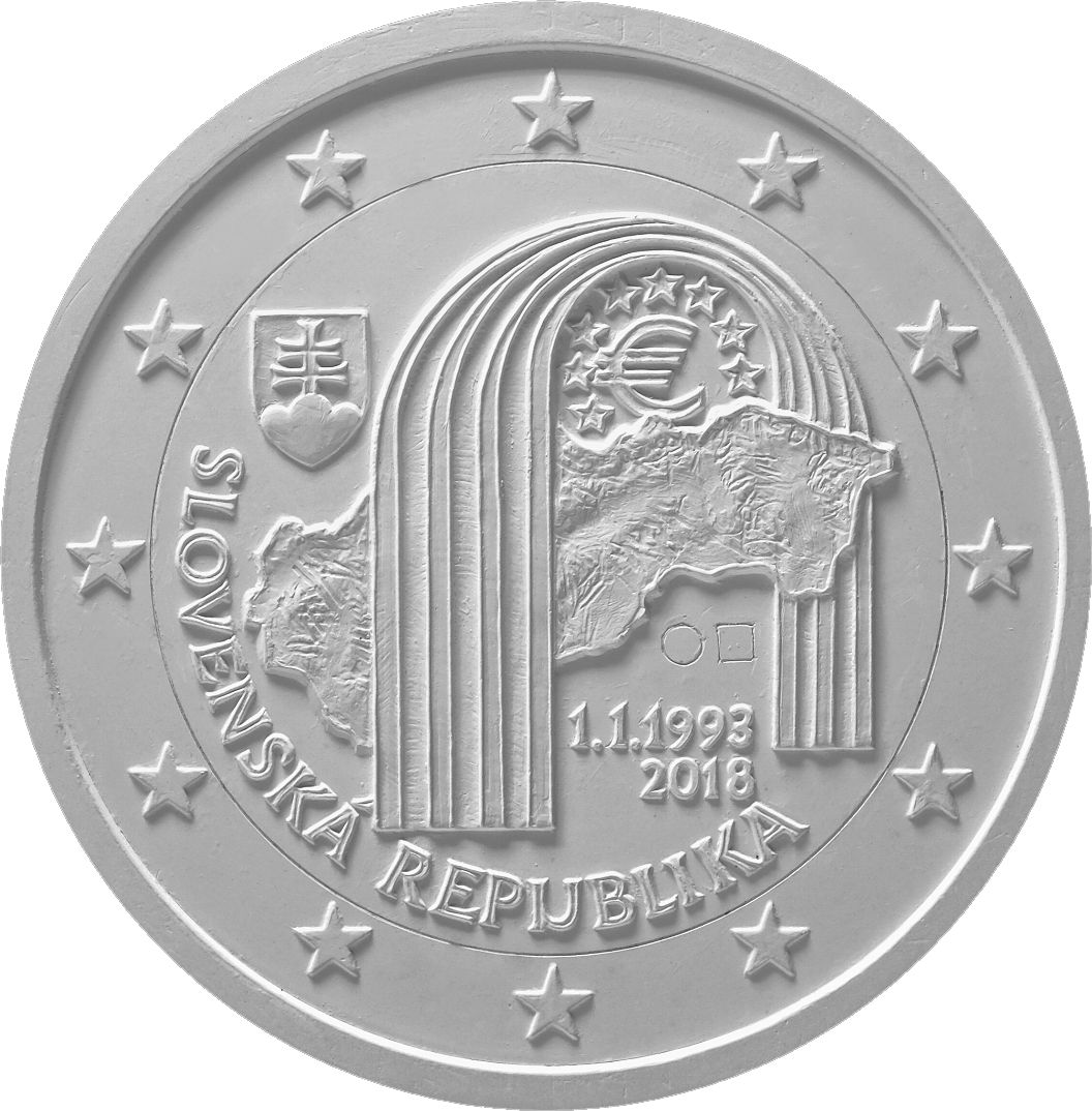 Pavel Károly: národná strana pamätnej dvojeurovej mince
