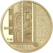 €100 gold collector euro coin - Intangible cultural heritage in Slovakia:
The fujara and its music
