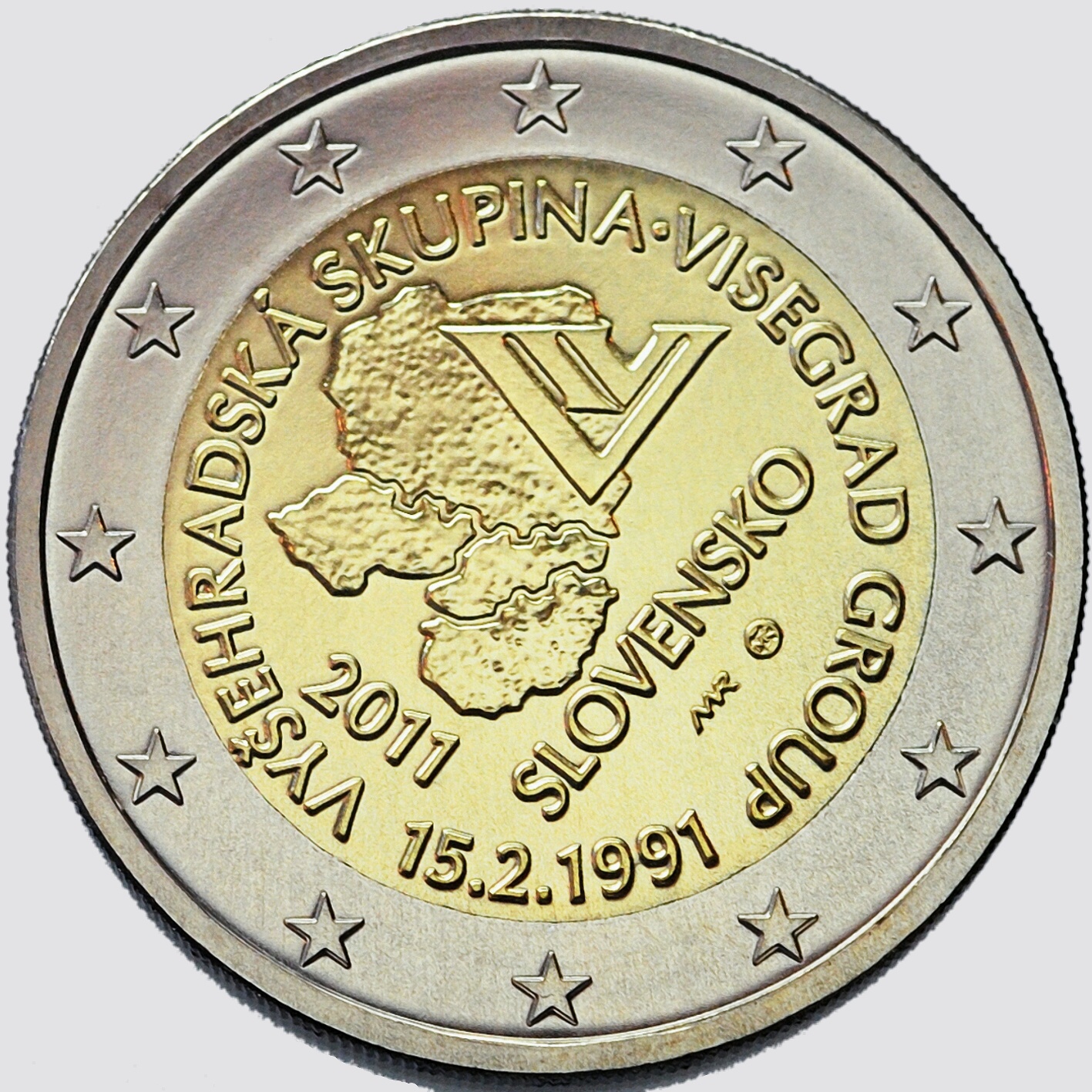Banknotes and coins, 20th anniversary of the formation of the Visegrád Group