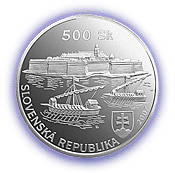 Banknotes and coins, 450th anniversary of the completion of the Old Fortress in Komárno