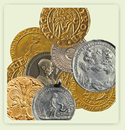 Ukážky mincí a medailí zo zbierok múzea