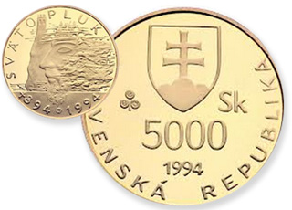 Zlatá pamätná minca Svätopluk