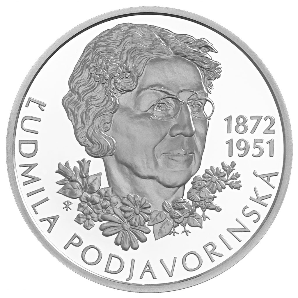 Banknotes and coins, 150th anniversary of the birth of Ľudmila Podjavorinská