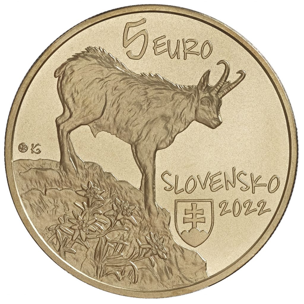 Bankovky a mince, Fauna a flóra na Slovensku – kamzík vrchovský tatranský