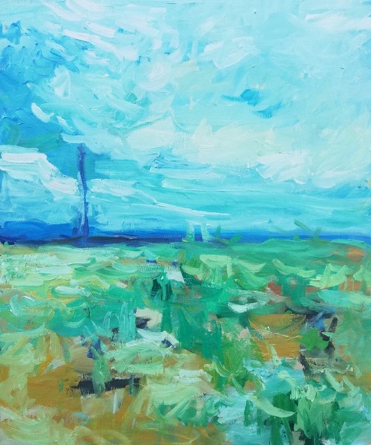Landscape 15, olej na plátne