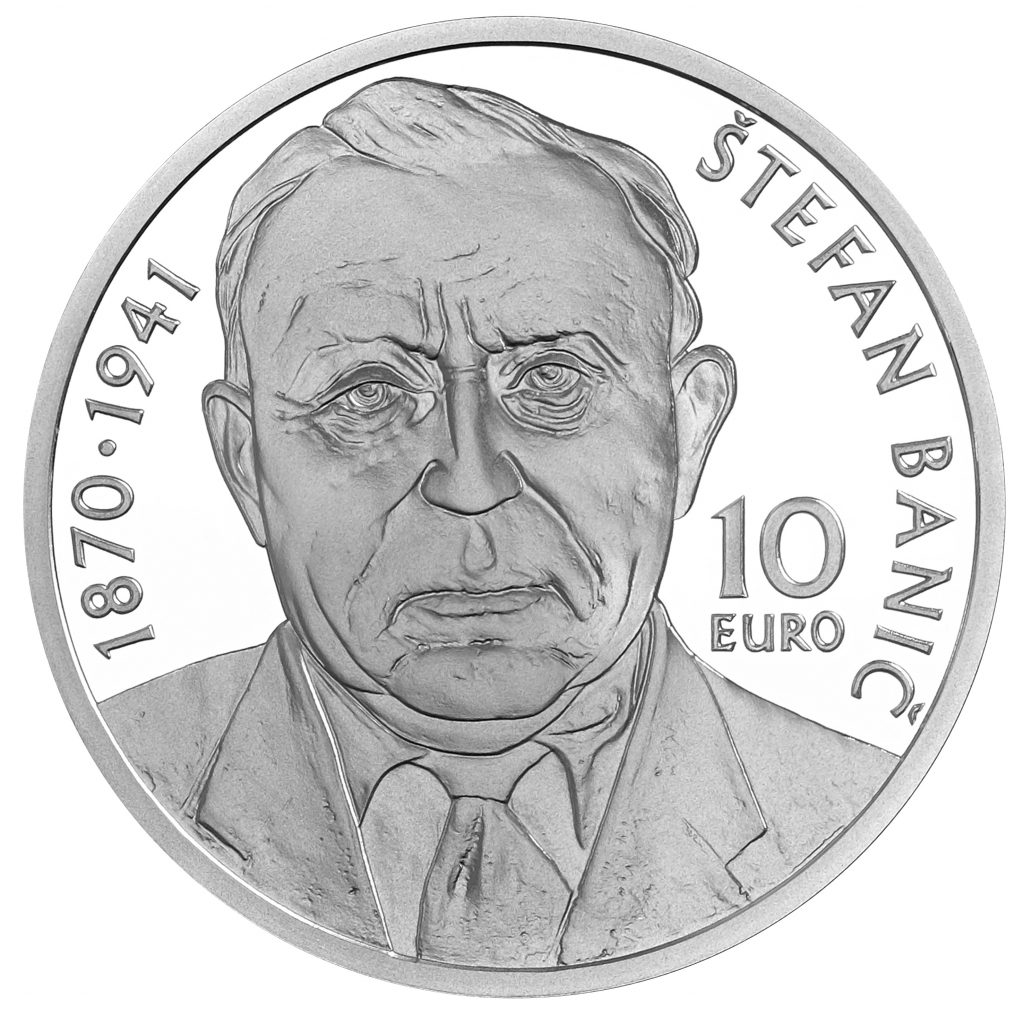 Banknotes and coins, 150th anniversary of the birth of Štefan Banič