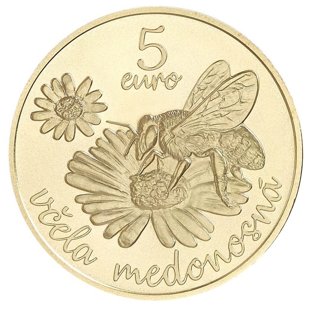 Banknotes and coins, Fauna and flora in Slovakia – the honeybee
