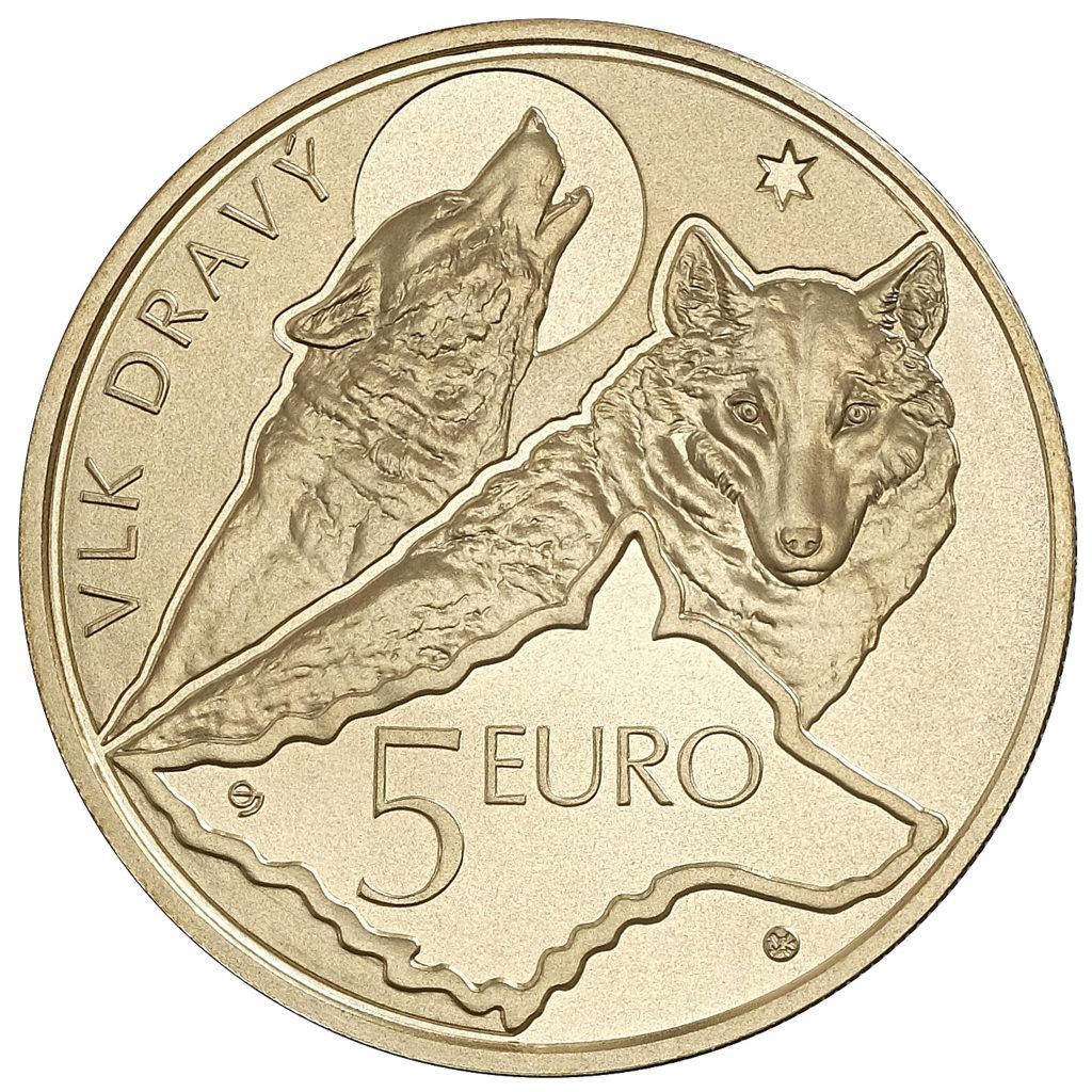 Bankovky a mince, Fauna a flóra na Slovensku – vlk dravý