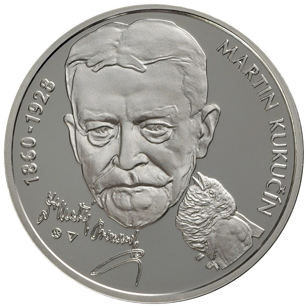 Banknotes and coins, 150th anniversary of the birth of Martin Kukučín