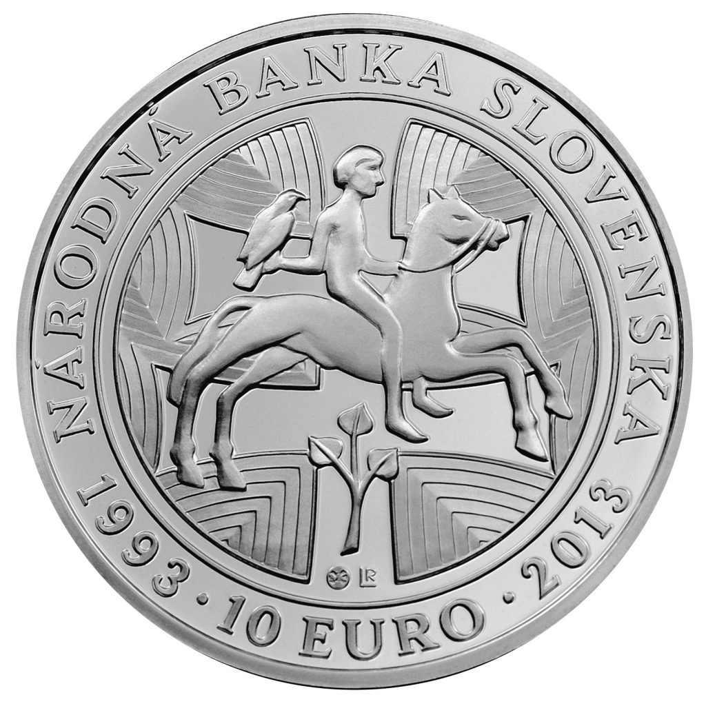 Banknotes and coins, 20th anniversary of Národná banka Slovenska