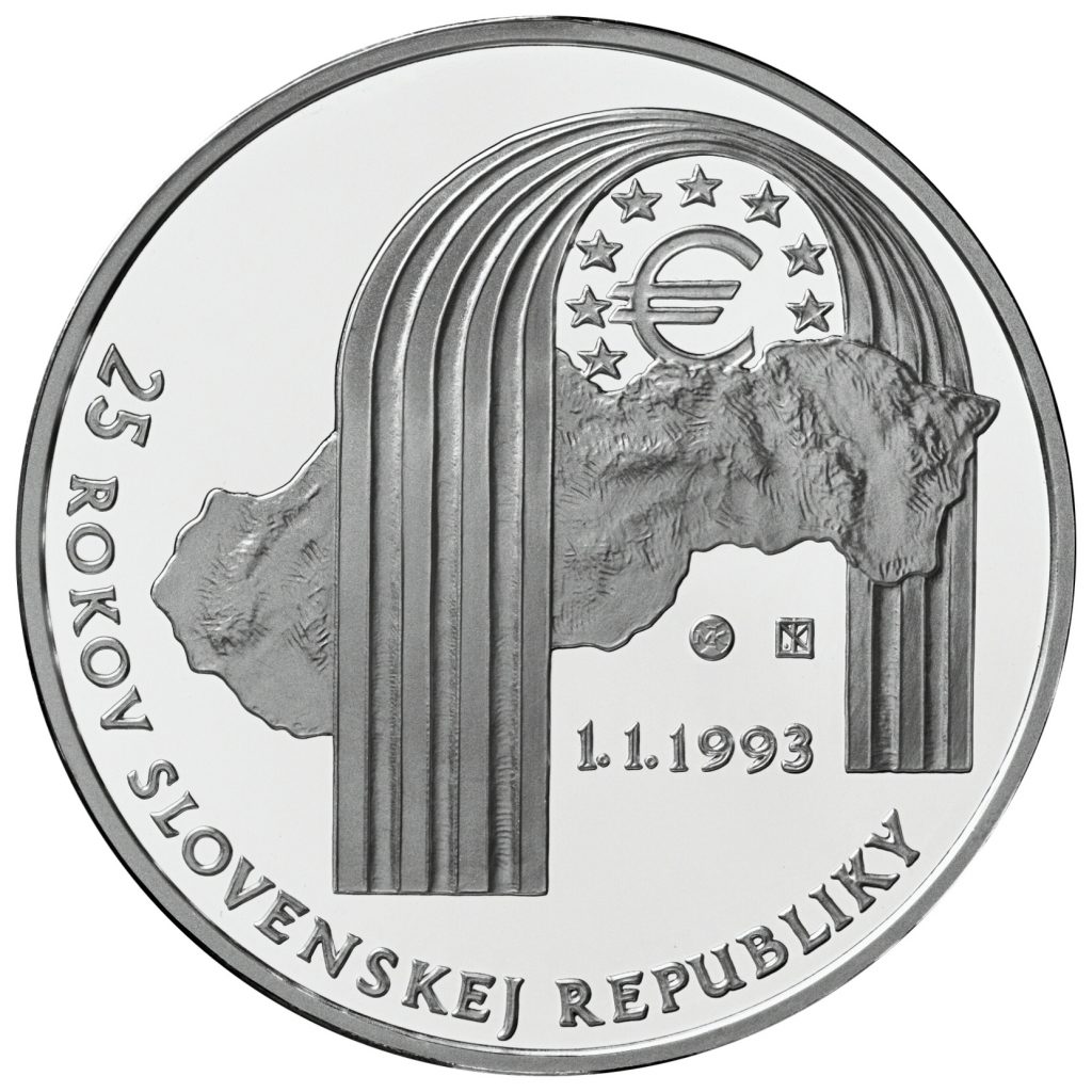 Bankovky a mince, 25. výročie vzniku Slovenskej republiky