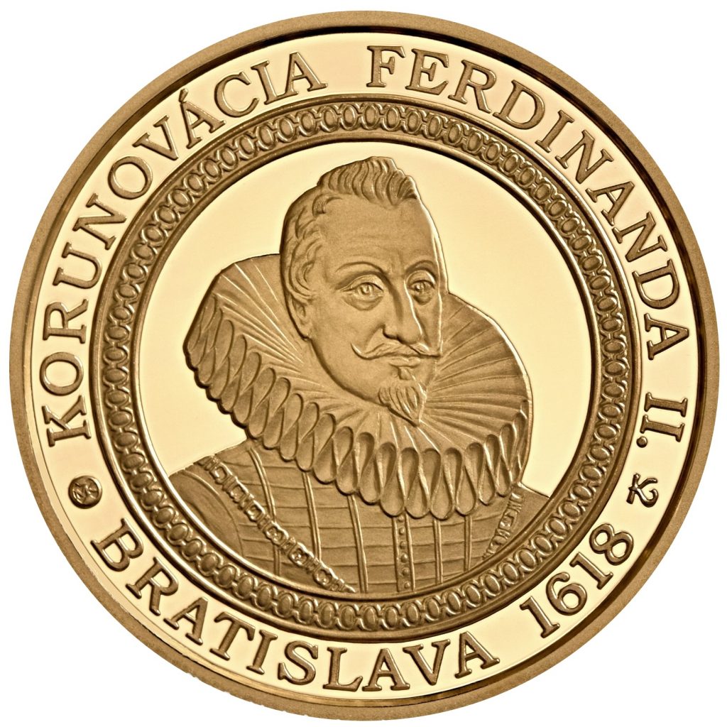 Banknotes and coins, Bratislava coronations – 400th anniversary of the coronation of Ferdinand II