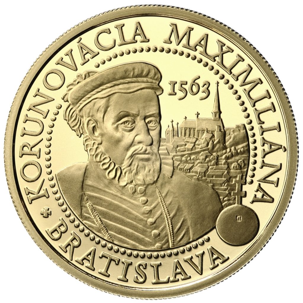 Banknotes and coins, Bratislava coronations – 450th anniversary of the coronation of Maximilian