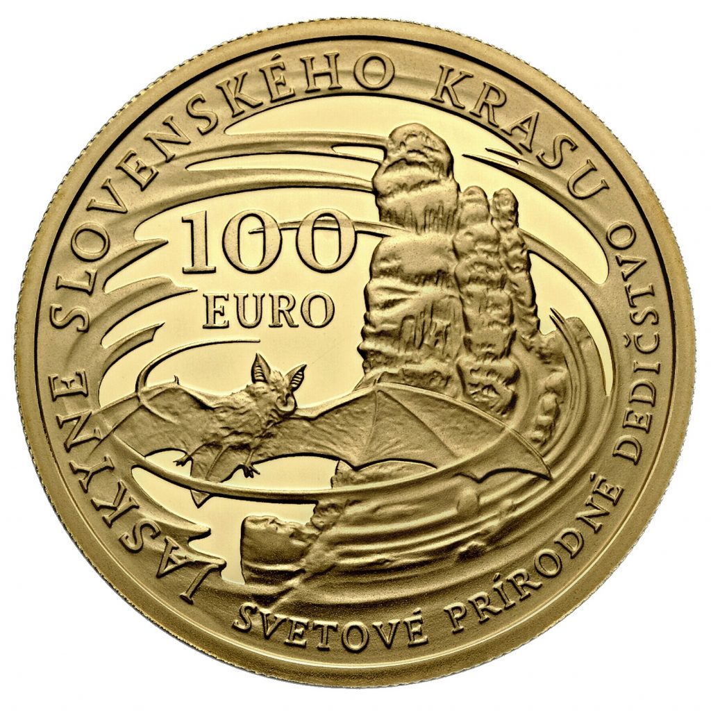 Banknotes and coins, UNESCO World Heritage – Caves of Slovak Karst