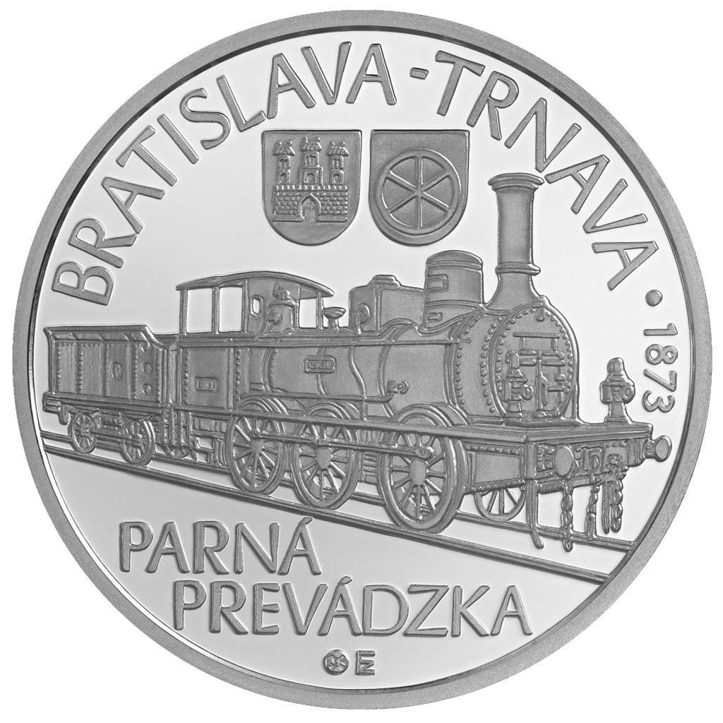 Začiatok predaja striebornej zberateľskej euromince v nominálnej hodnote 10 eur  „Spustenie parnej prevádzky na železničnej trati Bratislava - Trnava – 150. výročie“ 