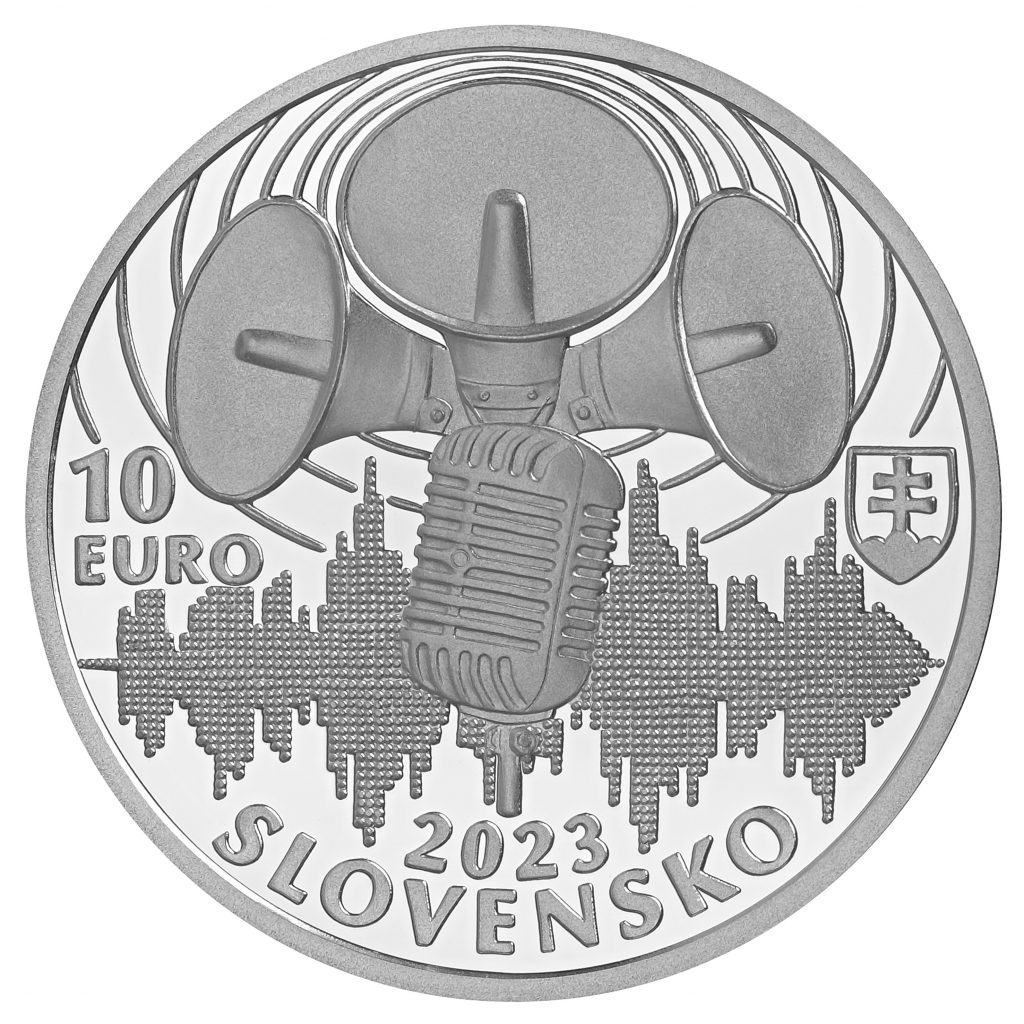 Banknotes and coins, 100th anniversary of the start of regular broadcasting by Czechoslovak Radio