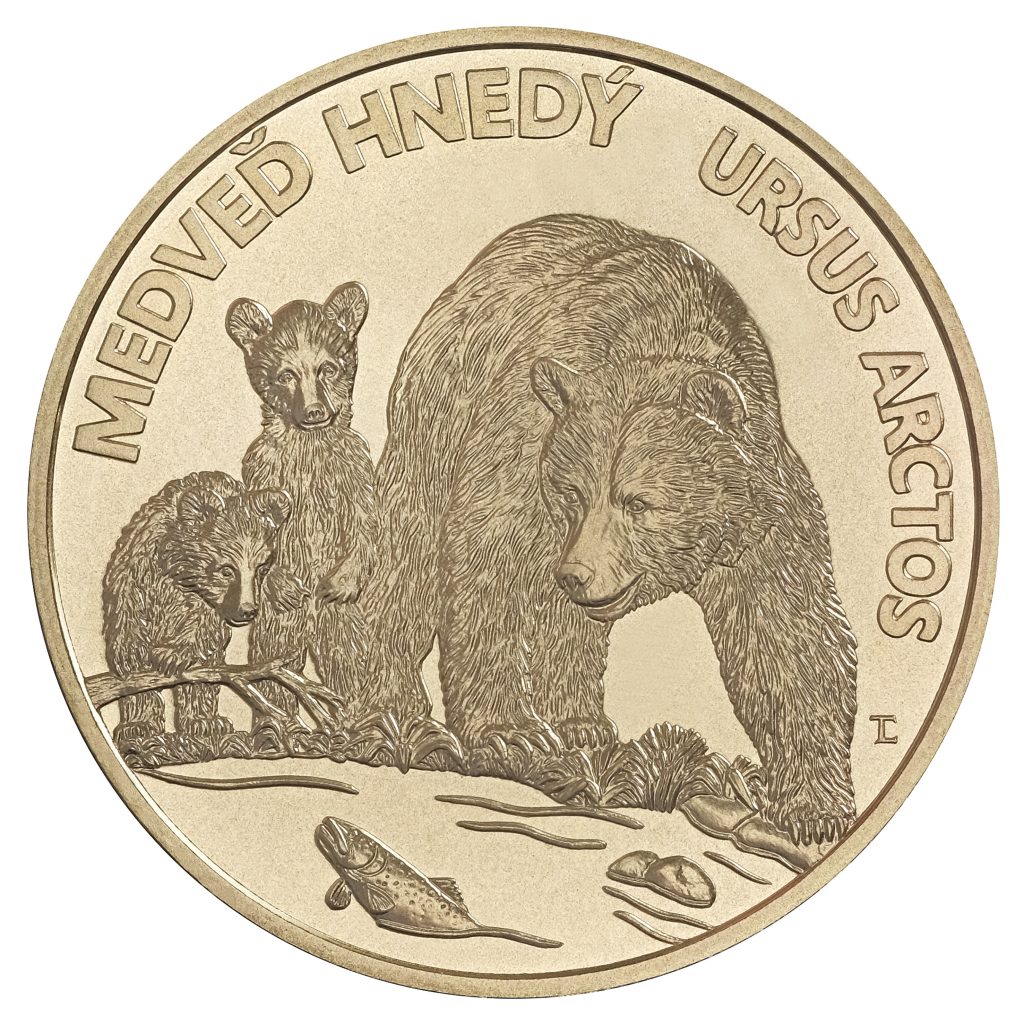 Bankovky a mince, Fauna a flóra na Slovensku – medveď hnedý