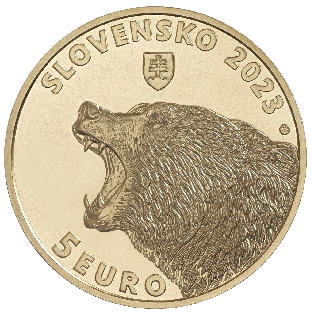 Bankovky a mince, Fauna a flóra na Slovensku – medveď hnedý