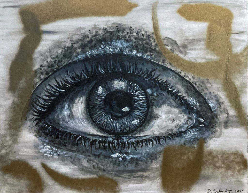 Vystavený obraz Dany Schmidtovej: oko