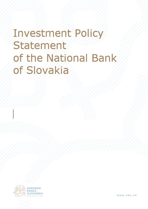 Publications, Investment Policy Statement of the National Bank of Slovakia