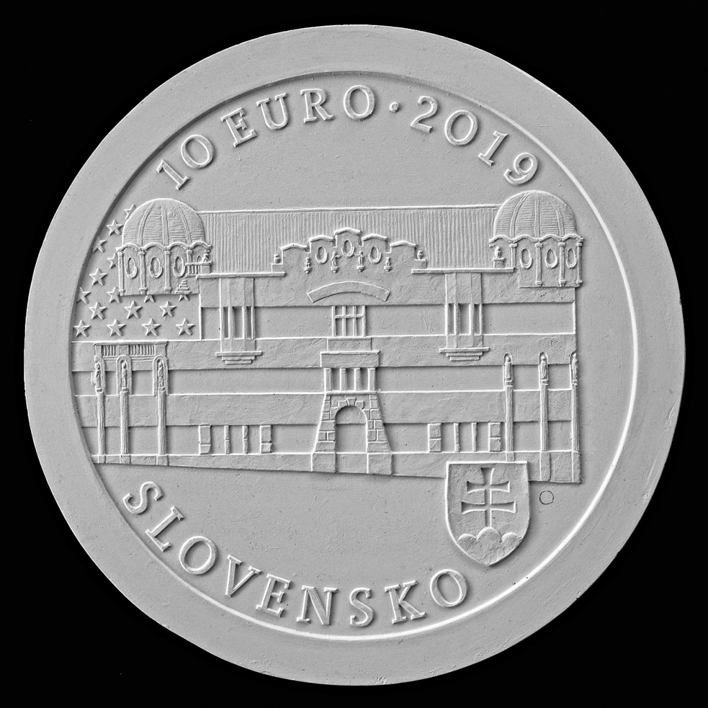 Plaster obverse of the reduced third prize