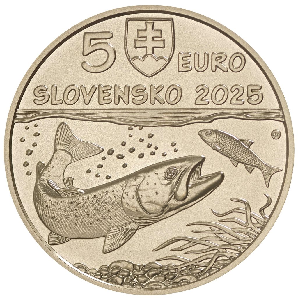 Banknotes and coins, Fauna and flora in Slovakia – the danube salmon