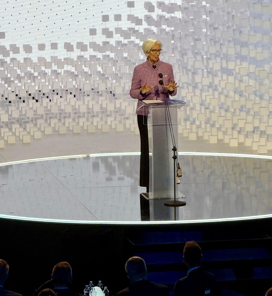 Christine Lagarde v NBS a na BratislavAI Forum 2025