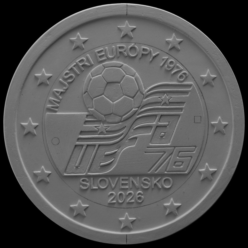 Bankovky a mince, Výsledky verejnej anonymnej súťaže na výtvarný návrh národnej strany pamätnej euromince v nominálnej hodnote 2 eurá k 50. výročiu víťazstva futbalistov Československa na majstrovstvách Európy