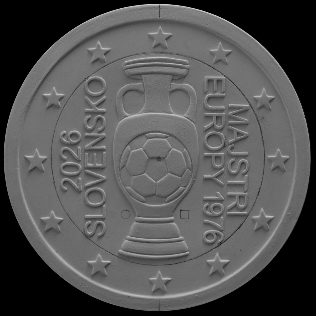 Bankovky a mince, Výsledky verejnej anonymnej súťaže na výtvarný návrh národnej strany pamätnej euromince v nominálnej hodnote 2 eurá k 50. výročiu víťazstva futbalistov Československa na majstrovstvách Európy