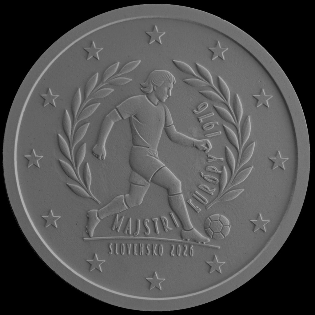 Bankovky a mince, Výsledky verejnej anonymnej súťaže na výtvarný návrh národnej strany pamätnej euromince v nominálnej hodnote 2 eurá k 50. výročiu víťazstva futbalistov Československa na majstrovstvách Európy