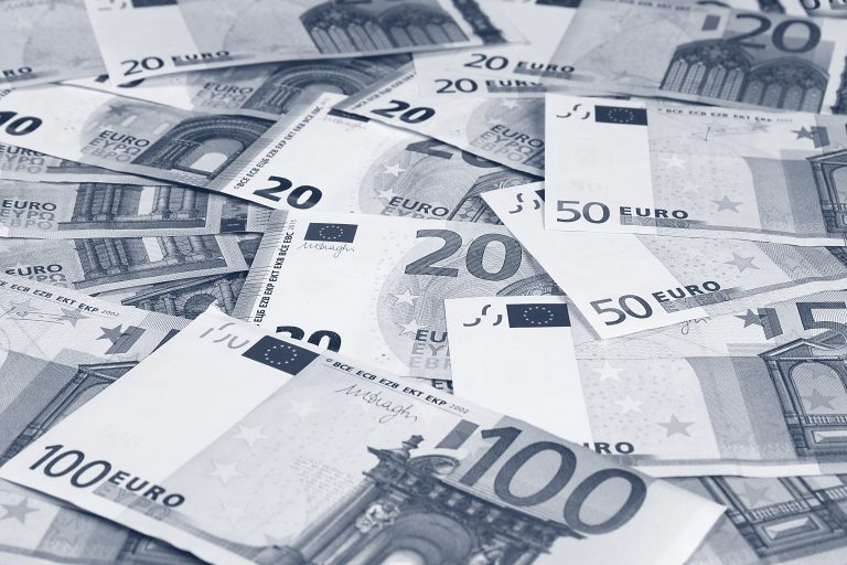 Pile,Of,Paper,Euro,Banknotes,As,Part,Of,The,United